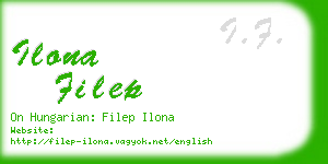 ilona filep business card